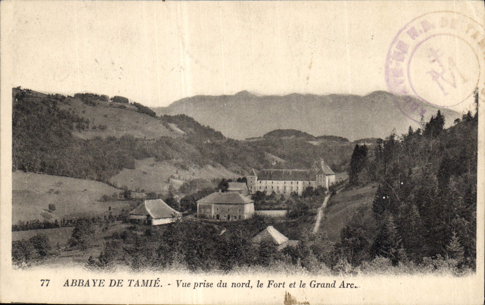 CPA Abbaye de Tamie Vue prise du nord le Fort et le Grand Arc 