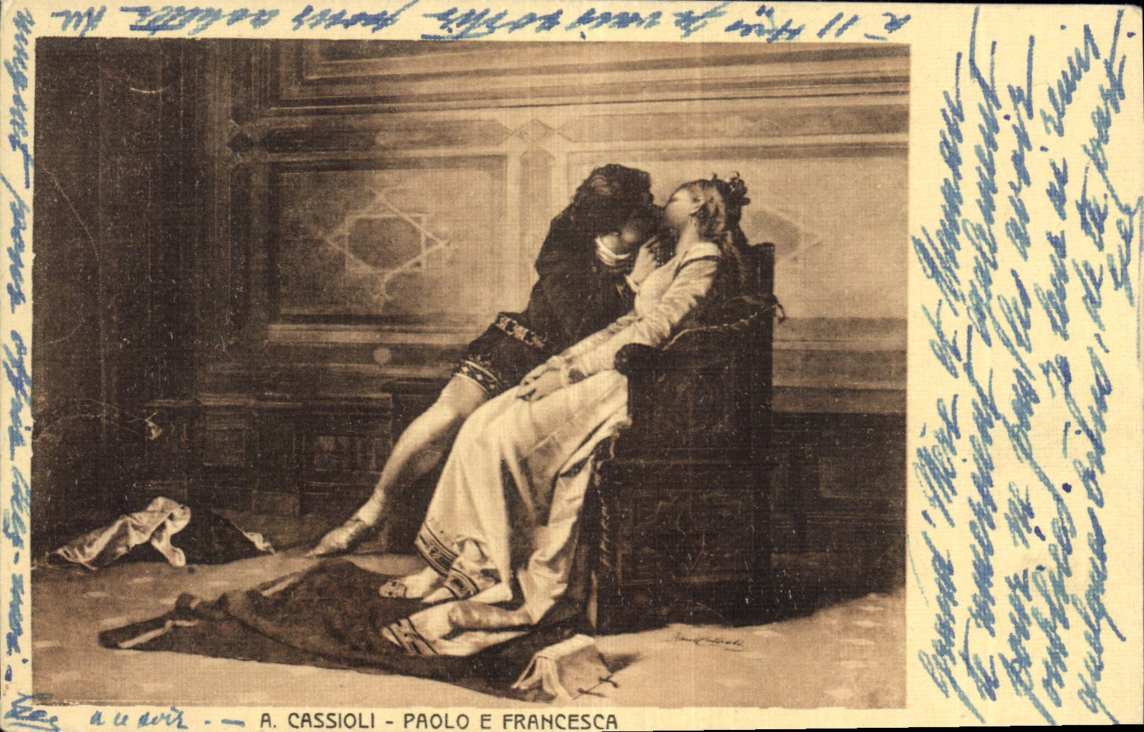 CPA A Cassioli Paolo e Francesca 