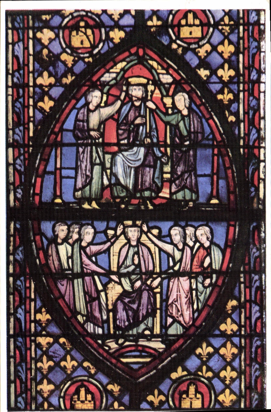 CPA Les princes des tribus assis sur des trones 