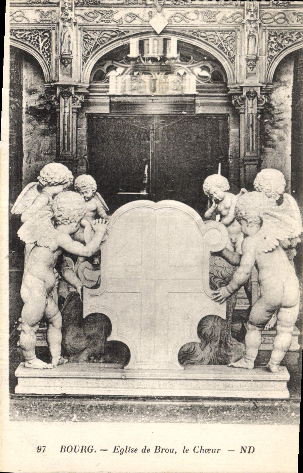 CPA Bourg Eglise de Brou le Choeur 