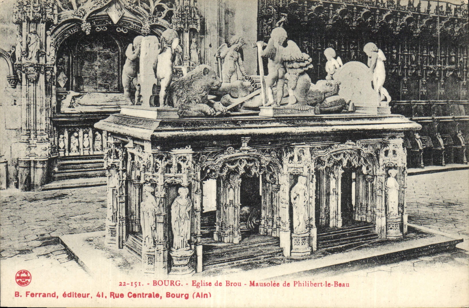 CPA Bourg Eglise de Brou Mausolee de Philibrt le Beau 