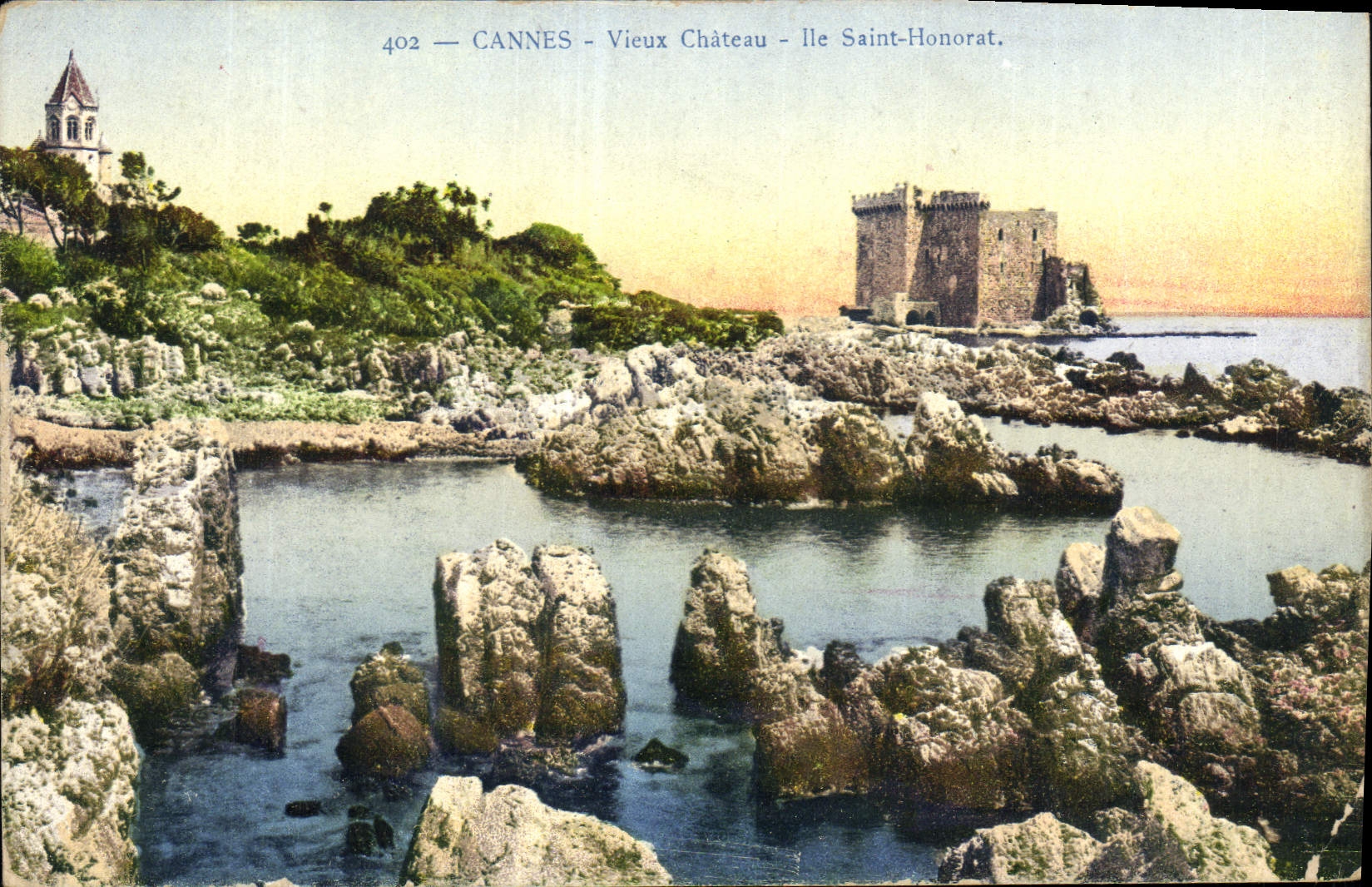 CPA Cannes Vieux Chateau Ile Saint Honorat 