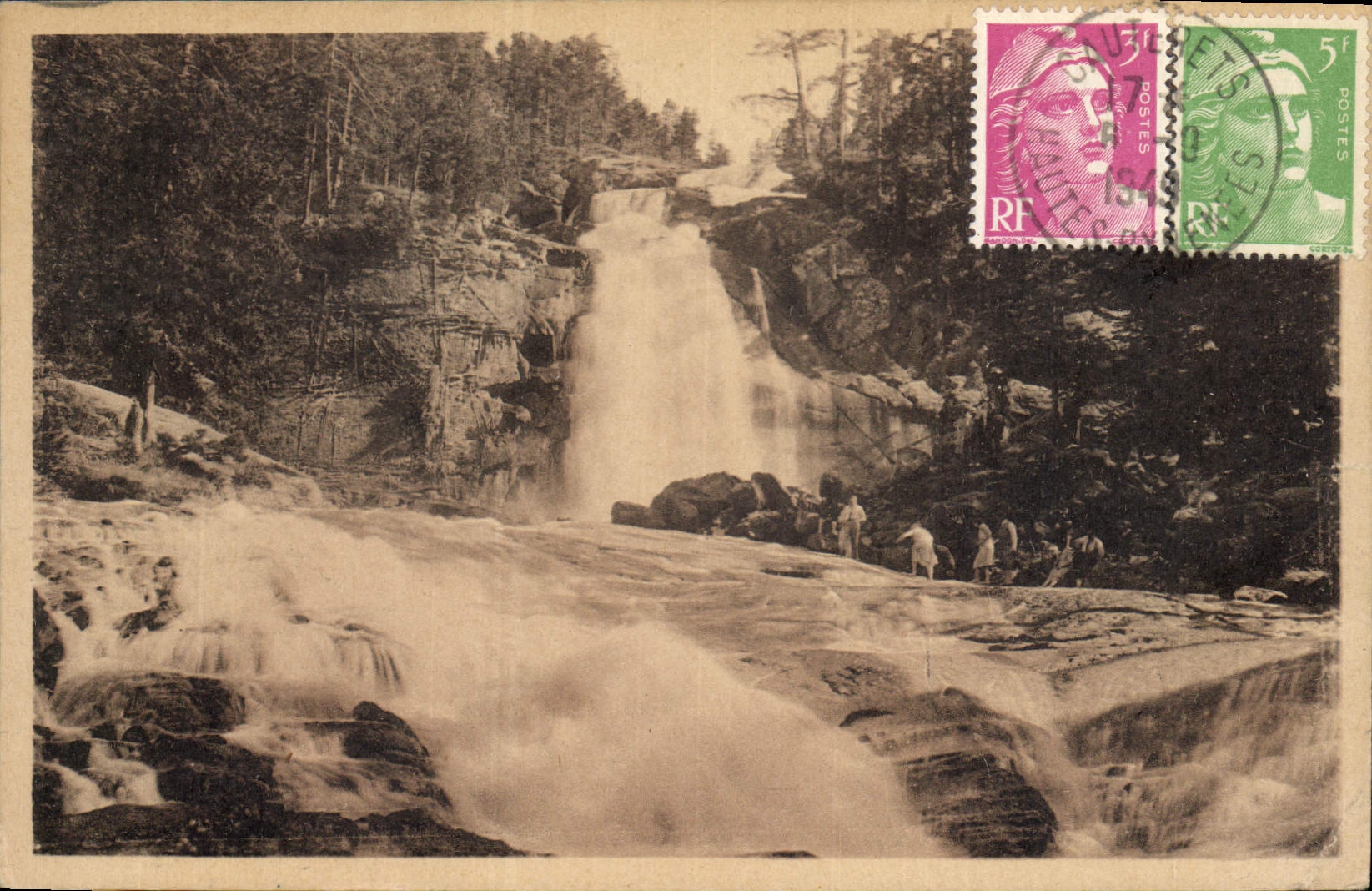 CPA Cauterets Cascade du Pont d'Espagne