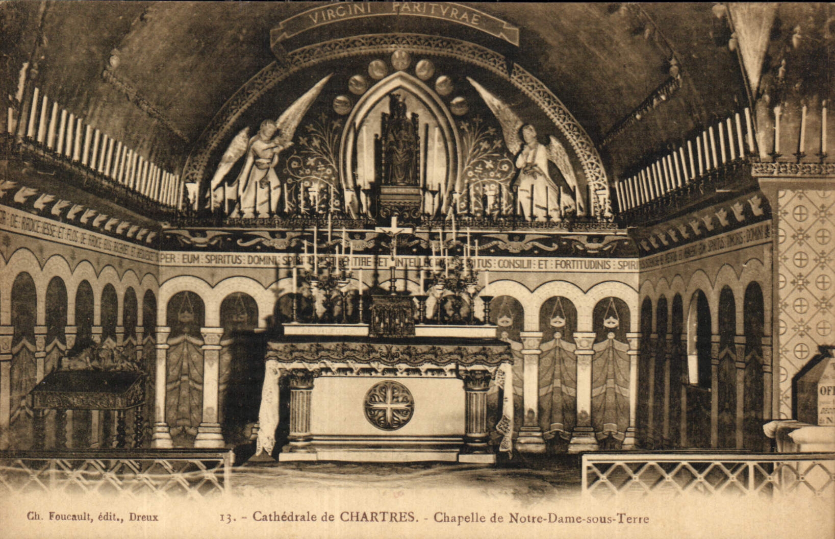 CPA Cathdrale de Chartres Chapelle de Notre Dame sous Terre 