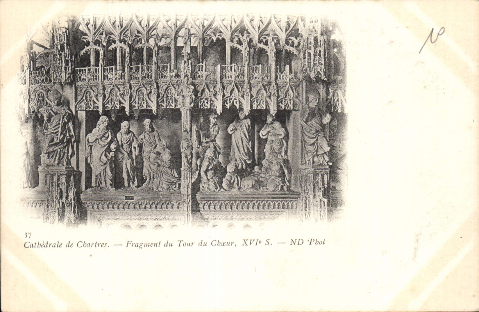 CPA Cathedrale de Chartres Fragment du Tour du Choeur 