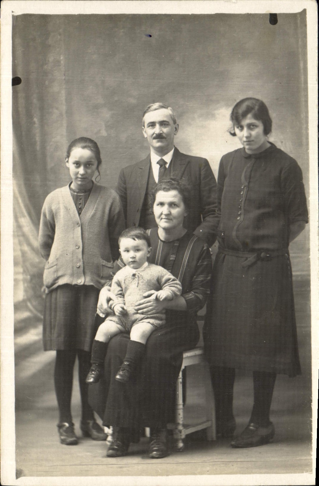 CARTE PHOTO Femme Famille