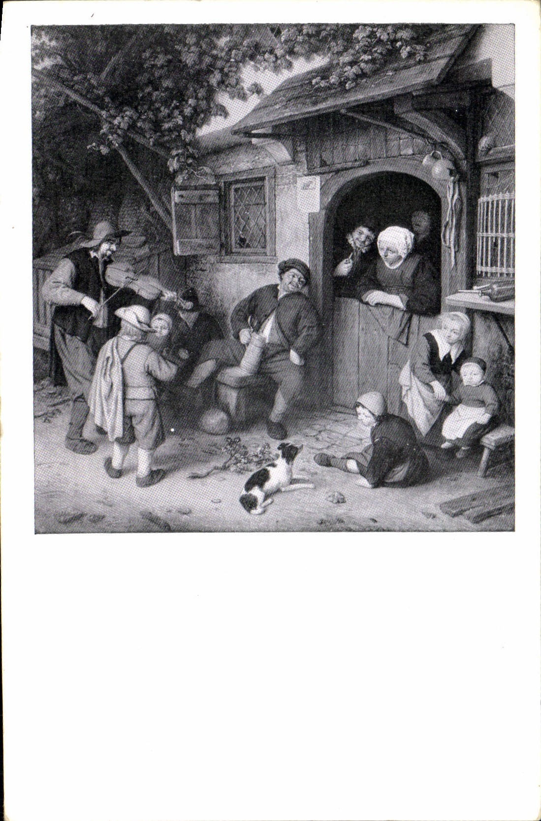 CPA Museum Mauritshuis Gravenhage A Van Ostade de Vioolspeler 