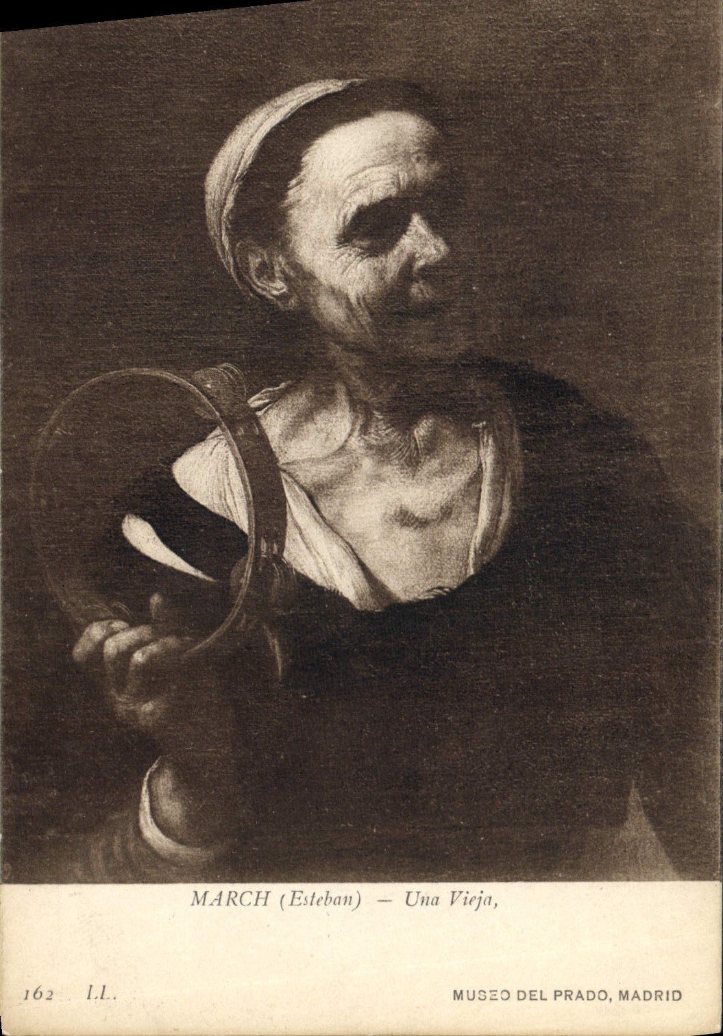 CPA March Esteban Una Vieja Museo del Prado Madrid 