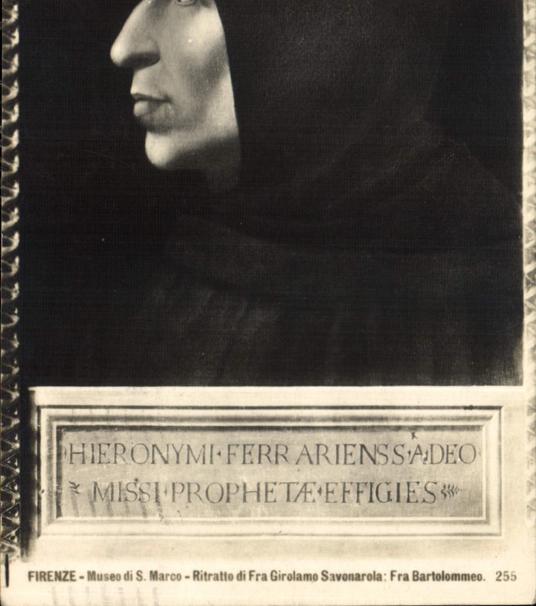 CPA Firenze Museo di S Marco Ritratto di Fra Girolamo Savonarola Fra Bartolommeo 