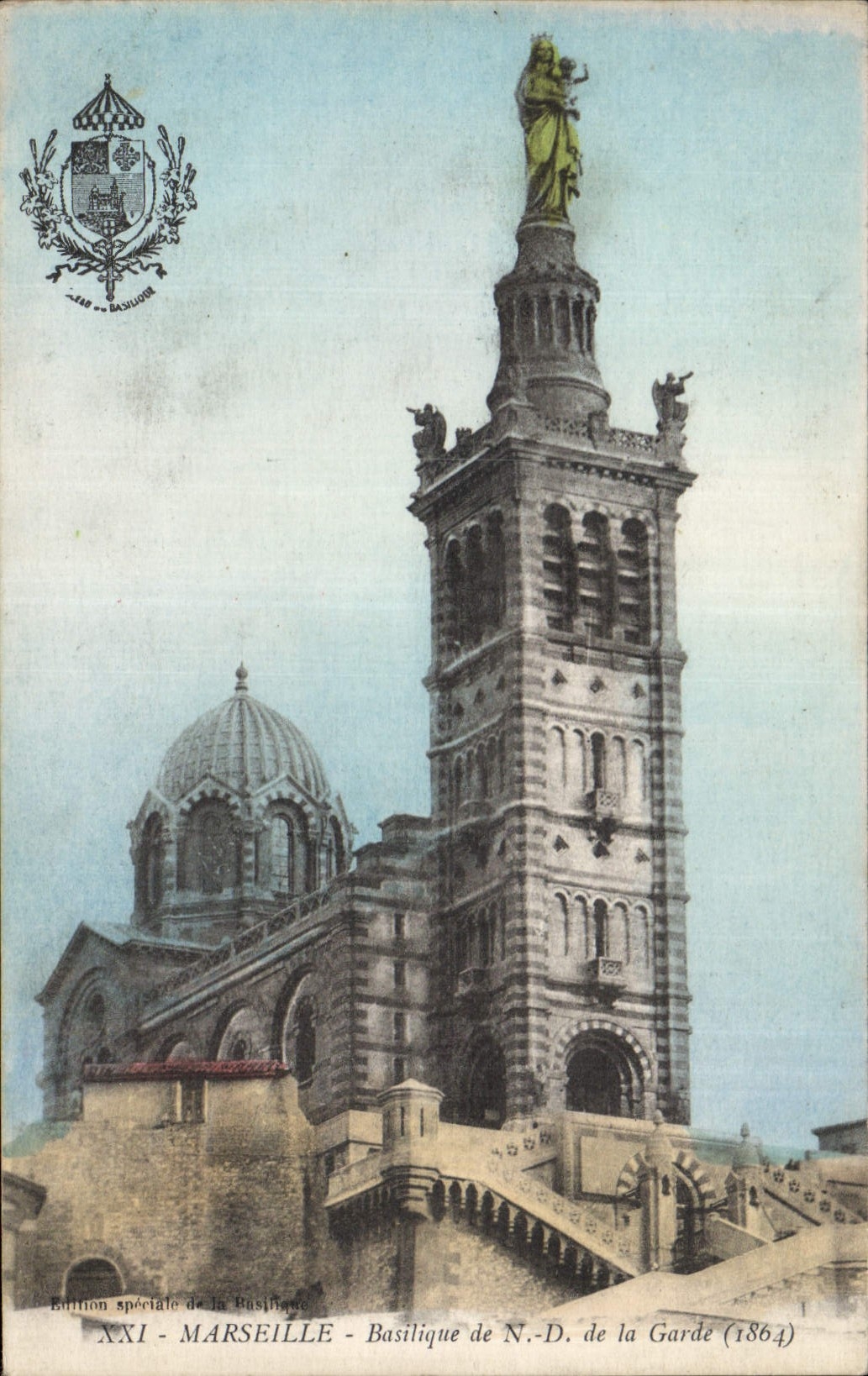 CPA Marseille Basilique de N D de la Garde 
