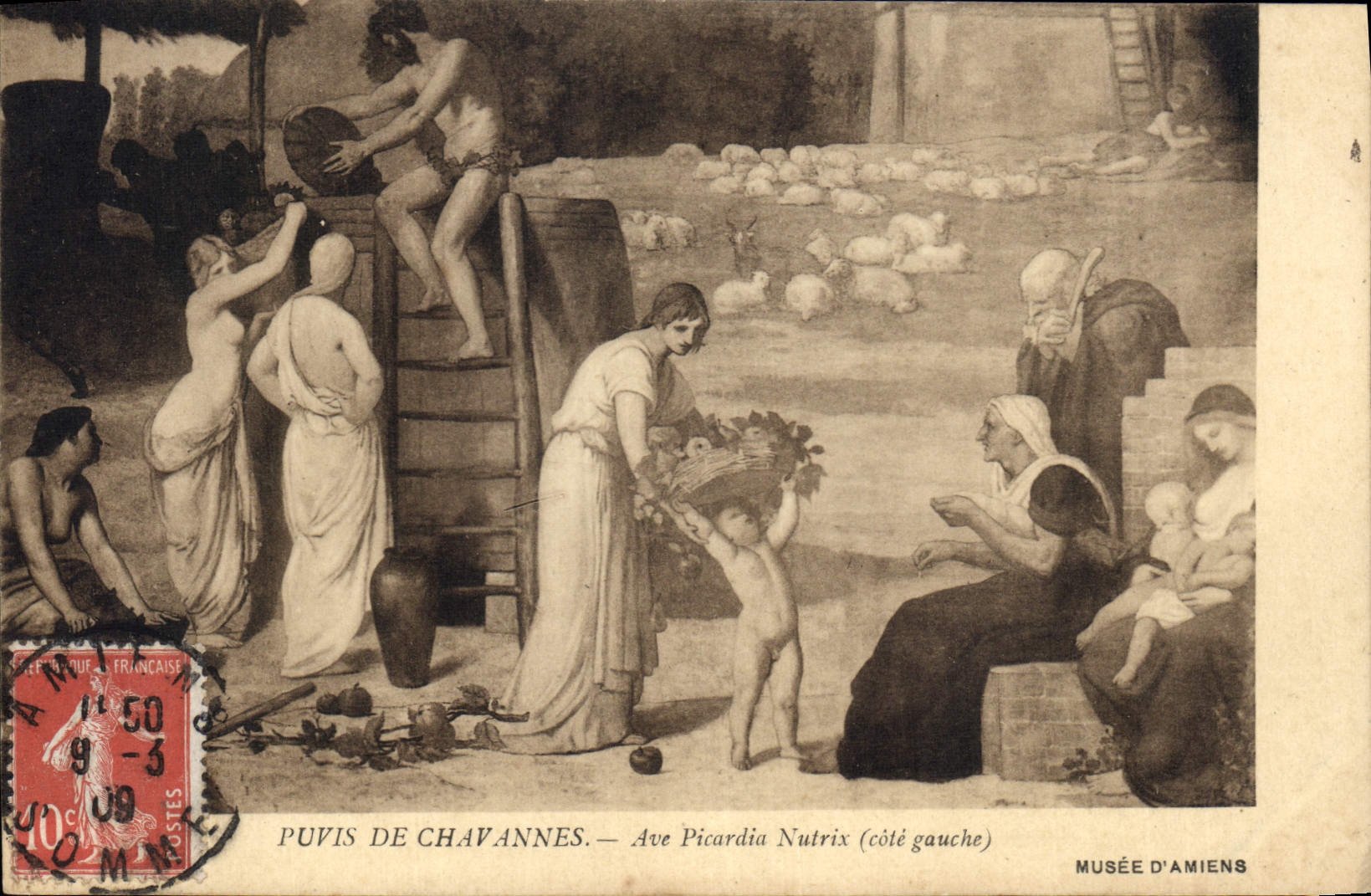 CPA Puvis de Chavannes Ave Picardia Nutrix Musee d'Amiens 