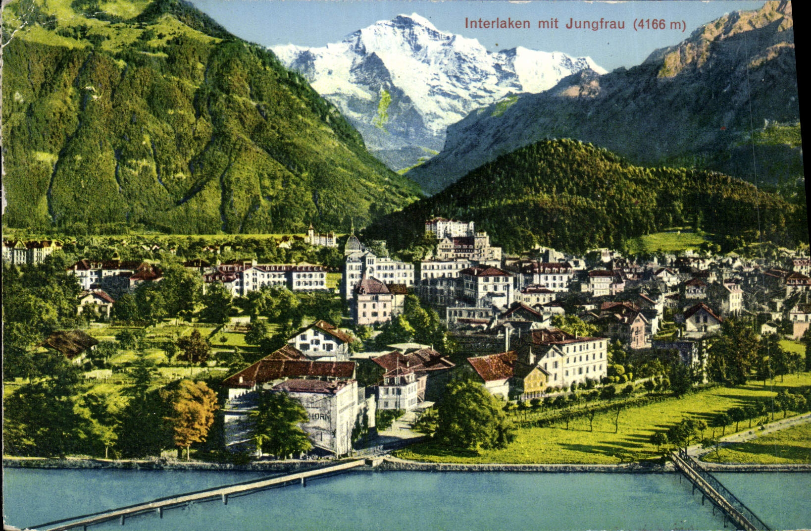 CPA Interlaken mit Jungfrau 