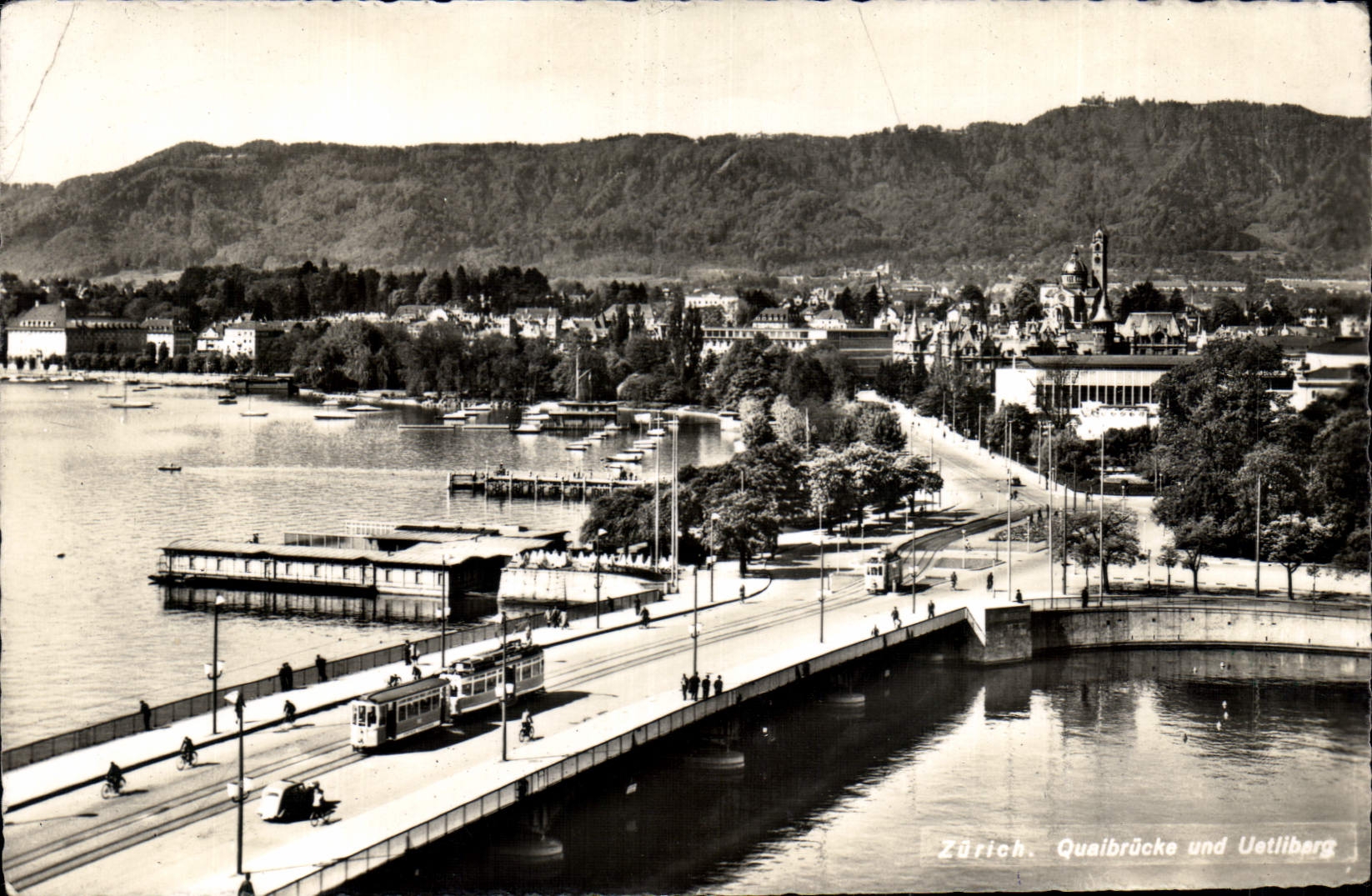 CPA Zurich Quaibrucke Tramway