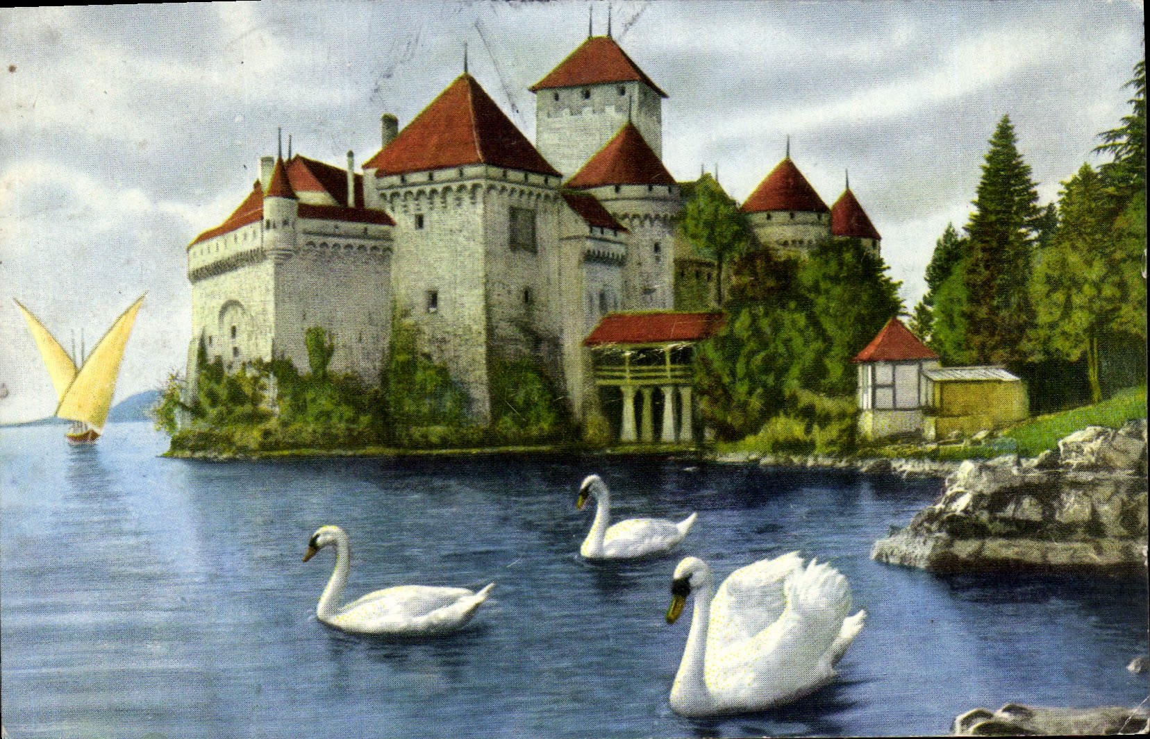 CPA Lac Leman Le Chateau de Chillon 