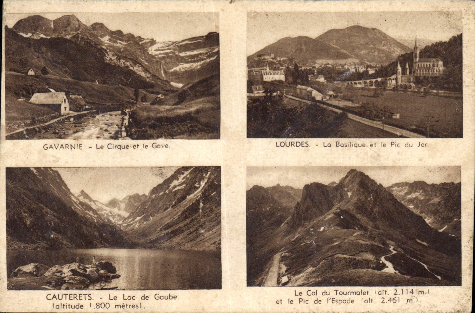 CPA Gavarnie Lourdes Cauterets Le Col du Tourmalet 