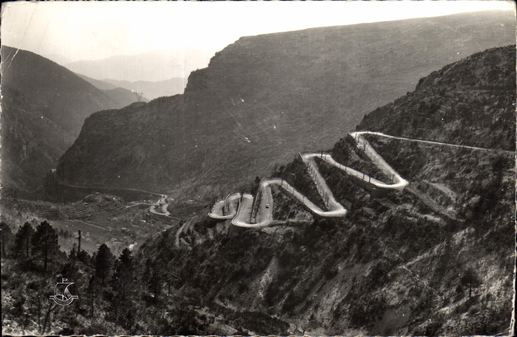 CPA Col de Braus Les Lacets du Col 