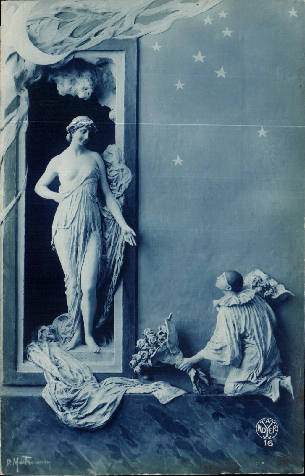 CPA Pierrot Femme