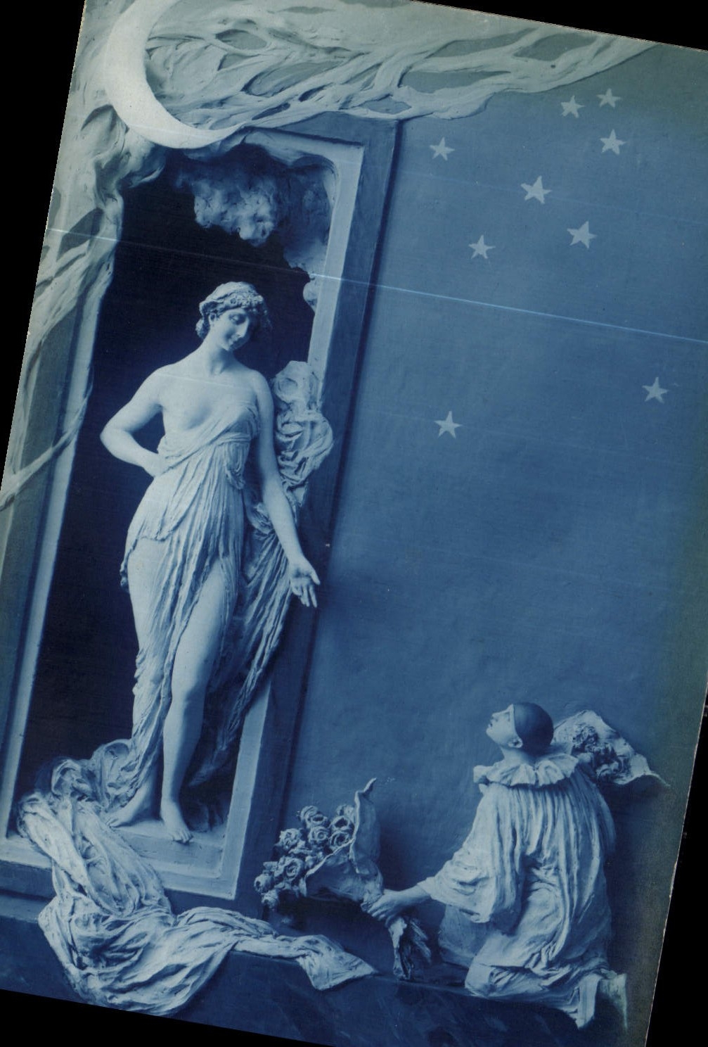 CPA Pierrot Femme