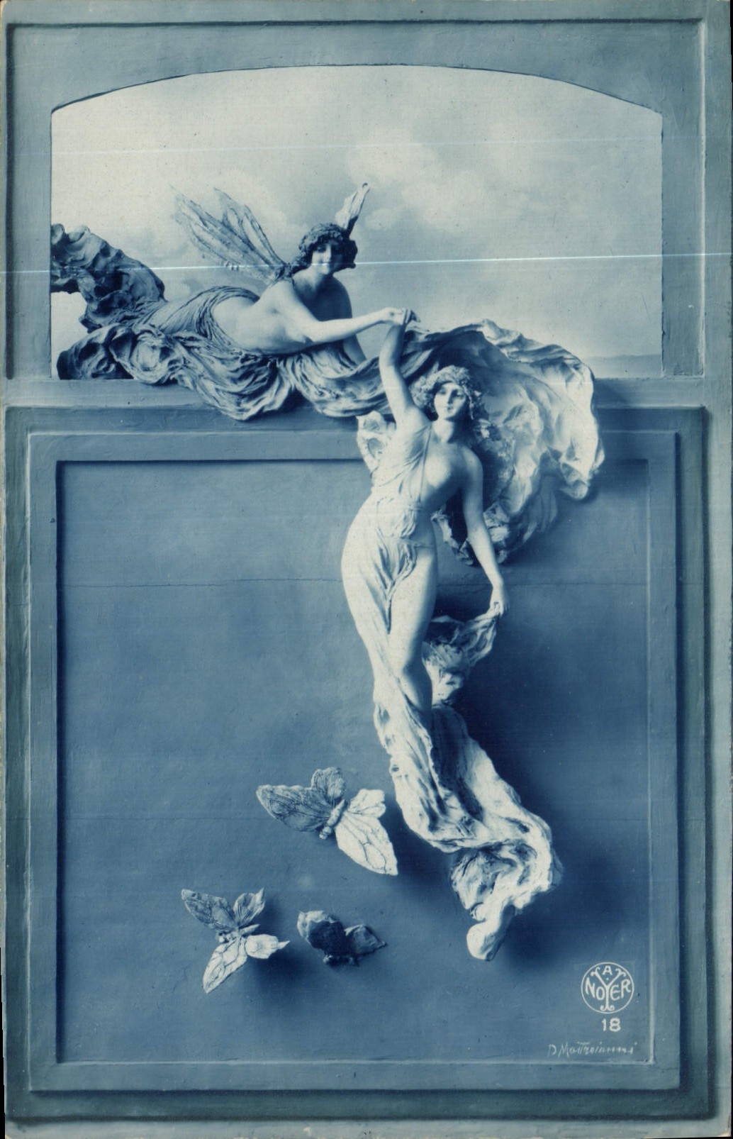 CPA Femme Ange