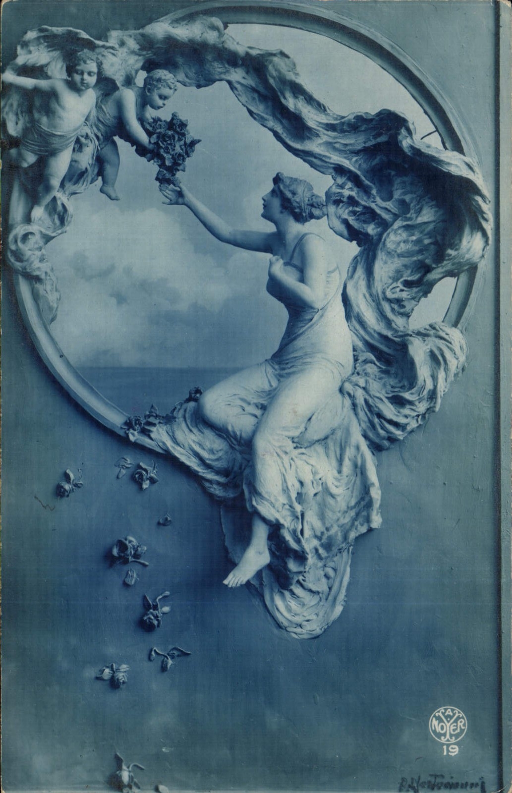 CPA Femme Anges
