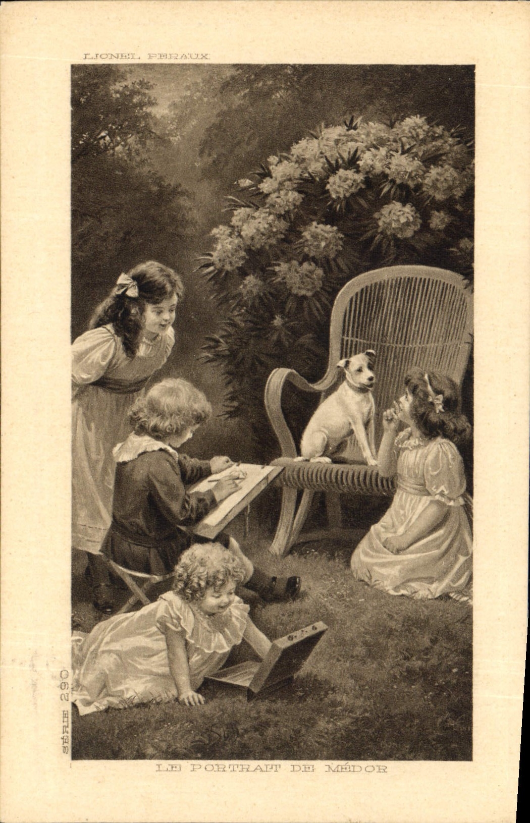 CPA Le Portait de Medor Enfants Chien