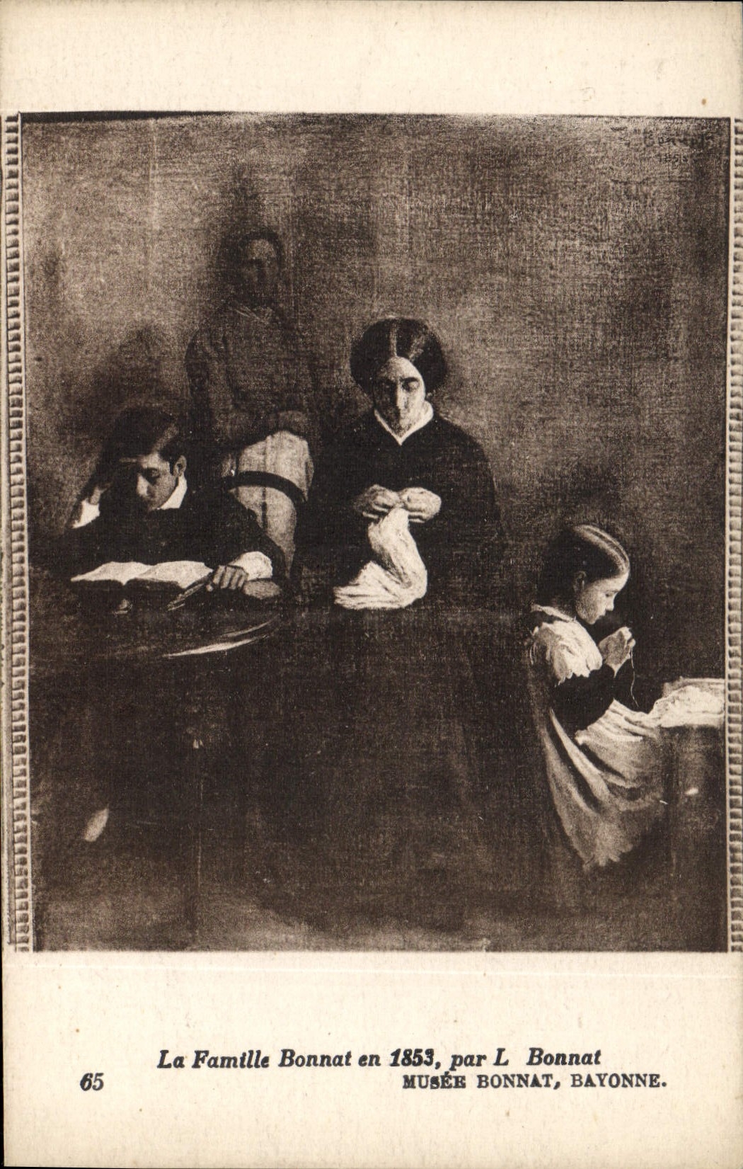 CPA La Famille Bonnat Musee Bonnat Bayonne 