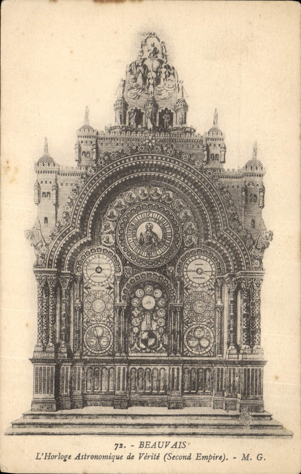 CPA Beauvais L'Horloge Astronomique de Verite Second Empire 