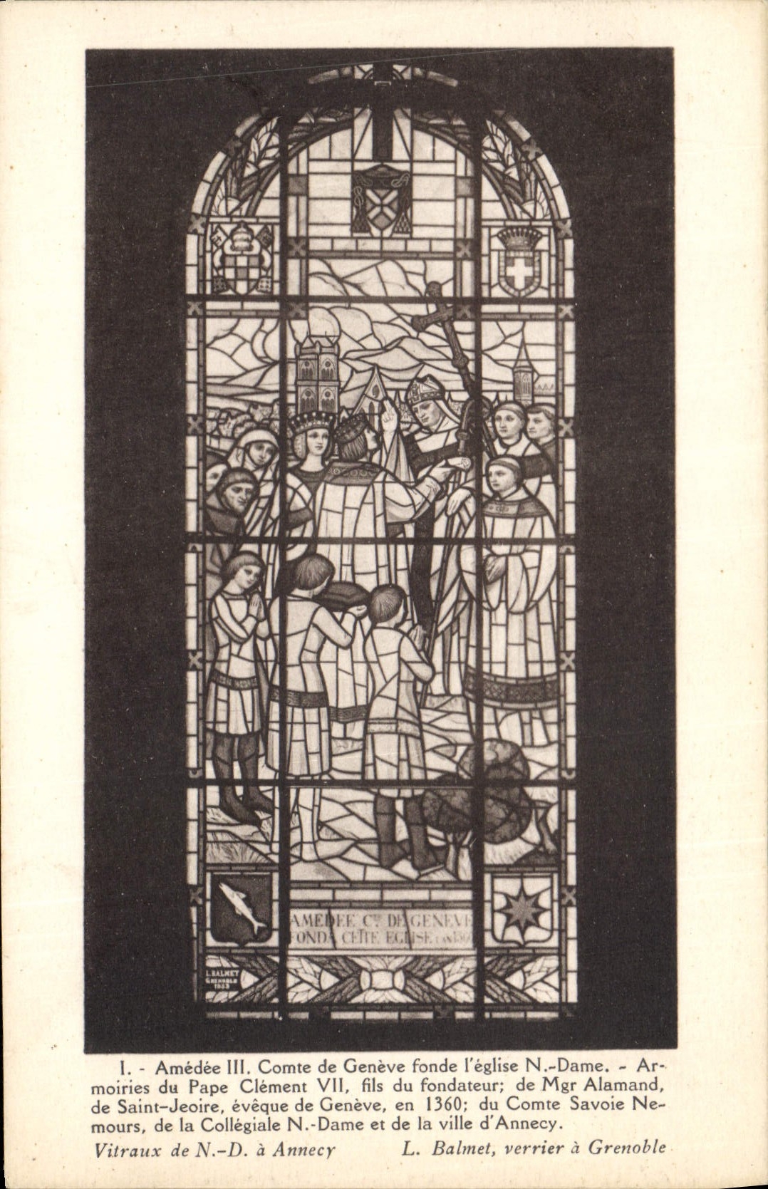 CPA Amedee III Comte de Geneve fonde l'Eglise N Dame 