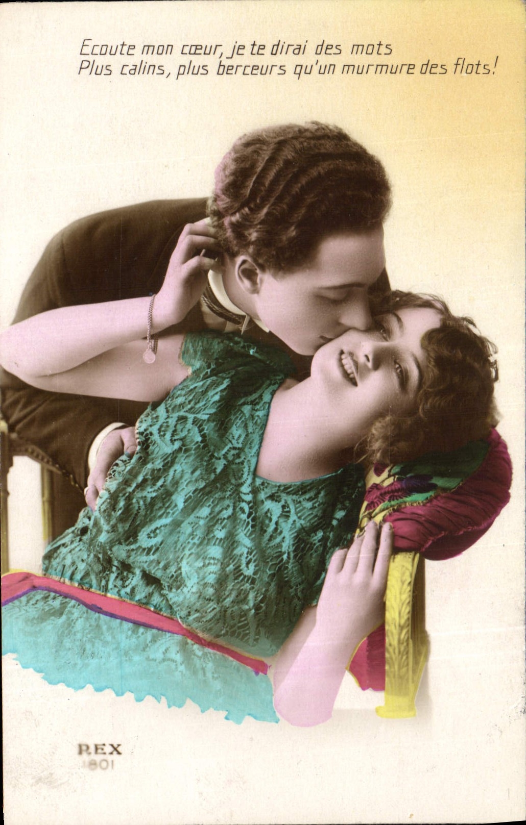 CPA Ecoute mon coeur je te dirai mots Femme