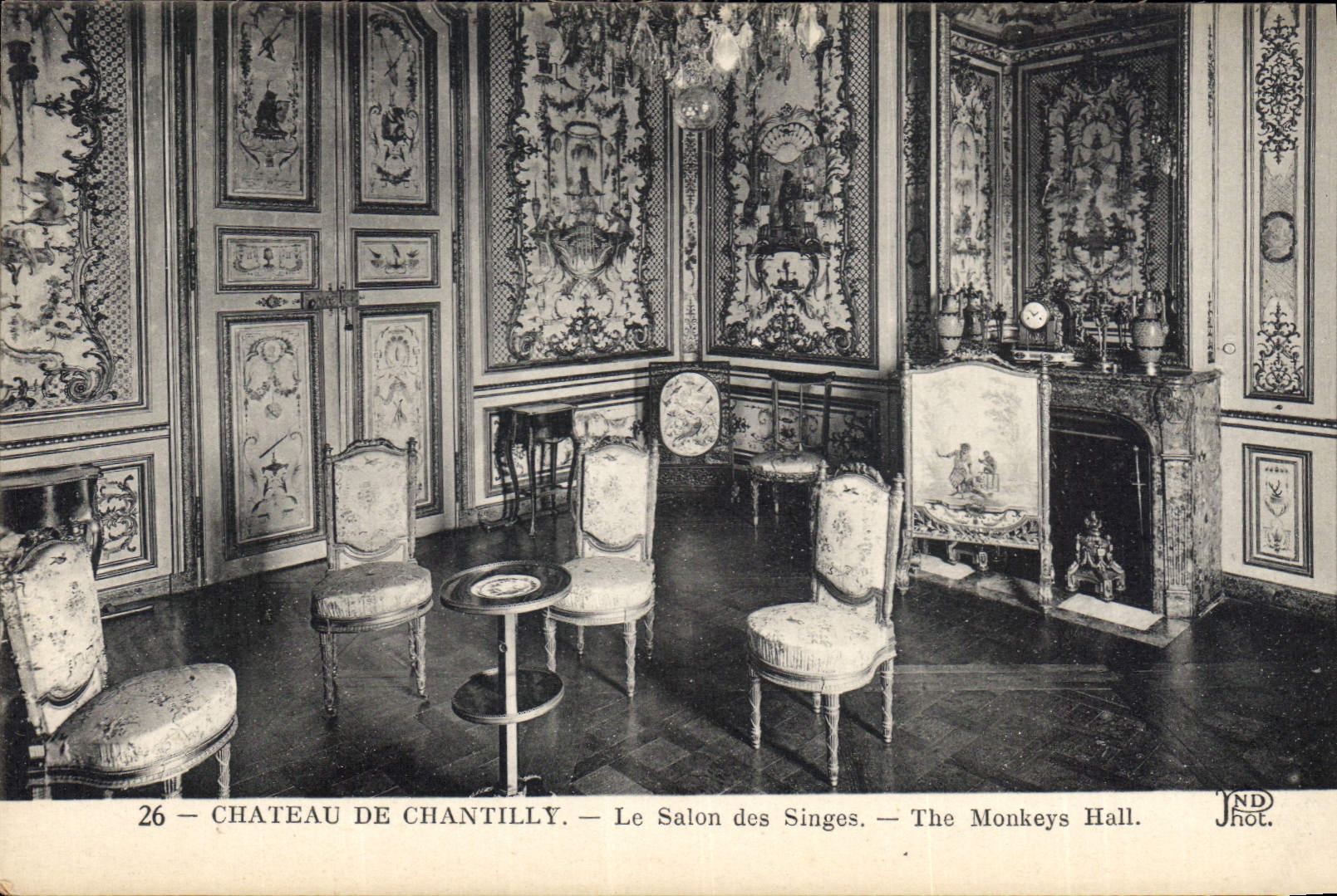 CPA Chateau de Chantilly Le Salon des Singes