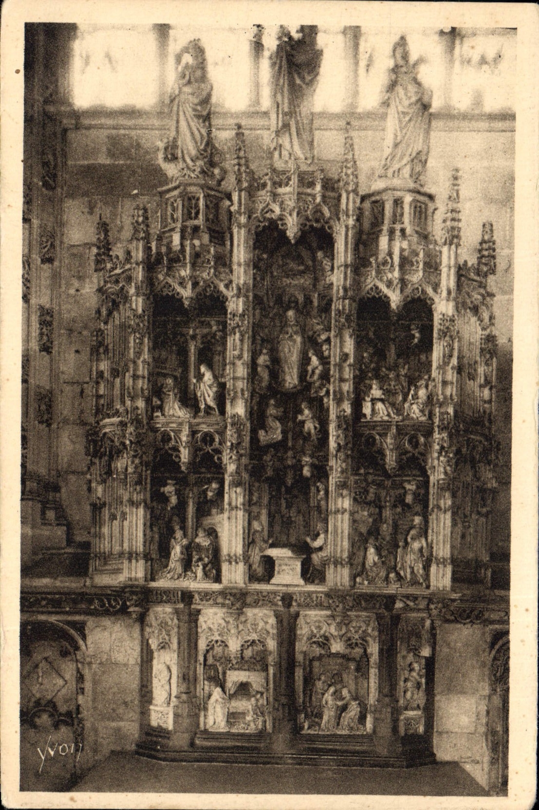 CPA Bourg Ain Retable en marbre de la Chapelle de la Vierge