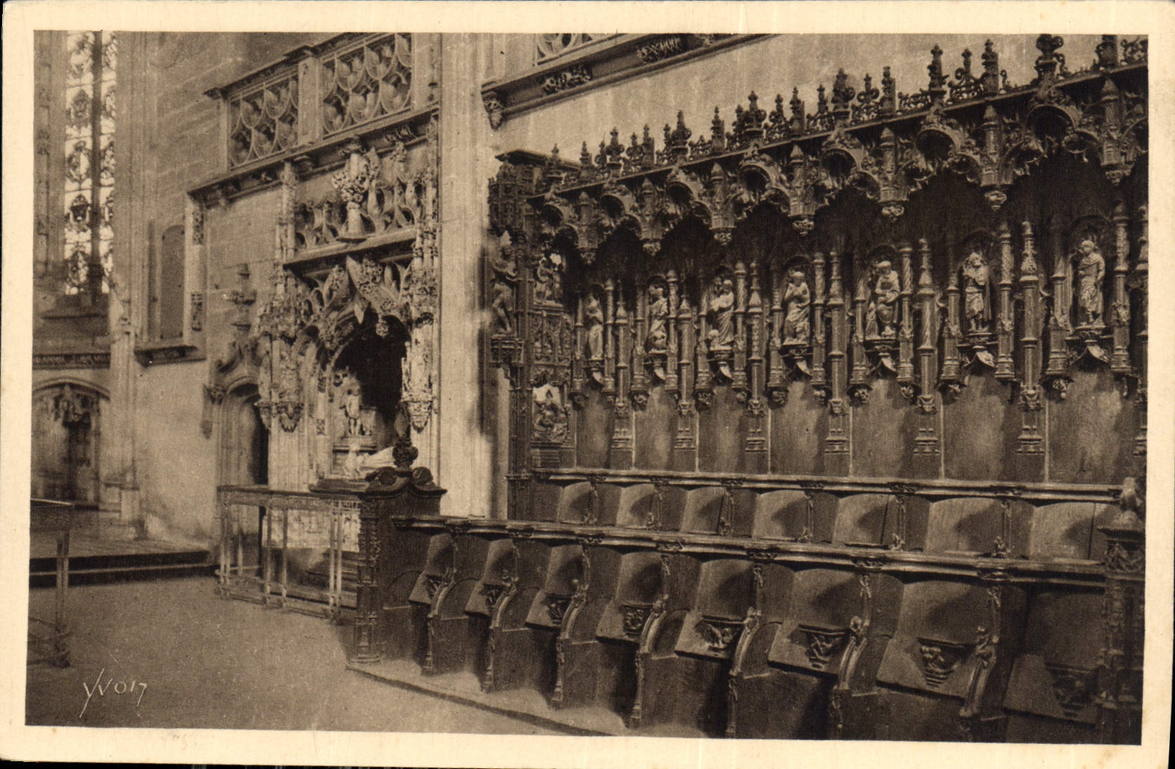 CPA Eglise de Brou Les Stalles du Choeur 