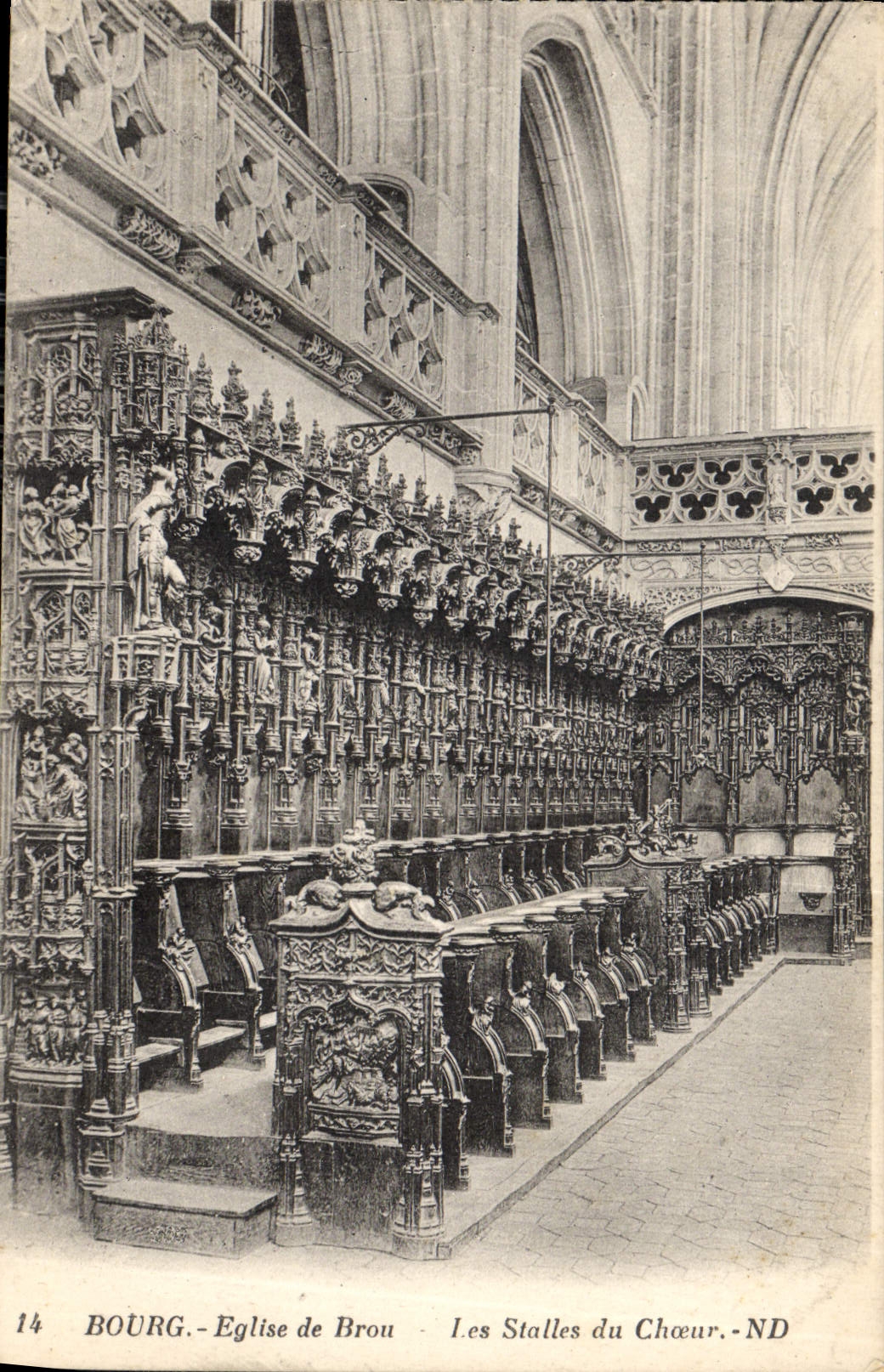 CPA Eglise de Brou Les Stalles du Choeur 