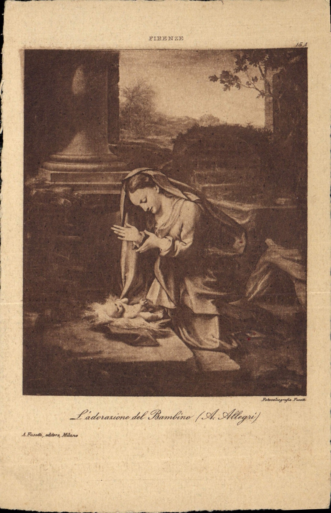 CPA Firenze L'adorazione del Bambino Allegri