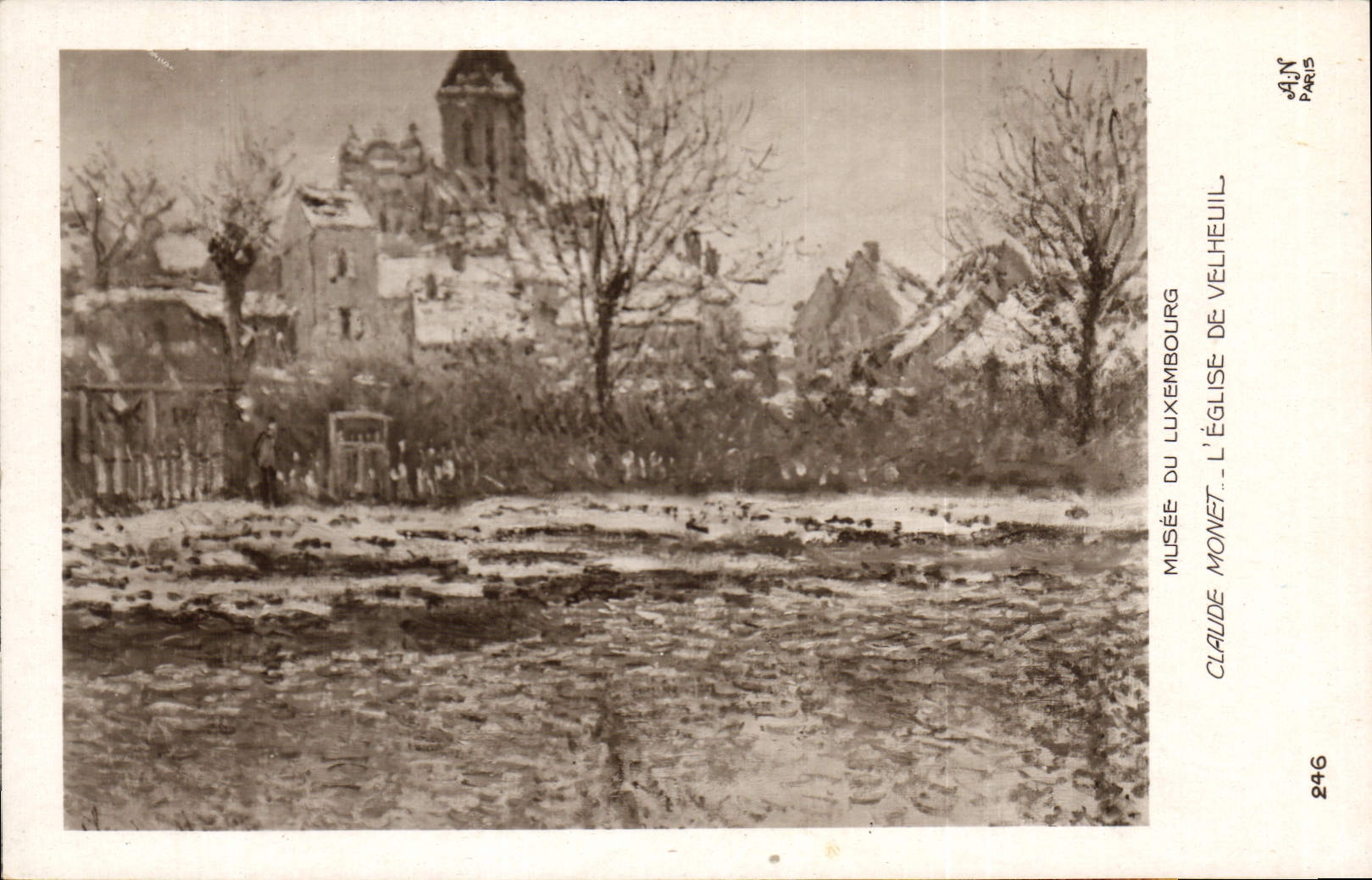 CPA Musee du Luxembourg Claude Monet L'Eglise de Velheuil 