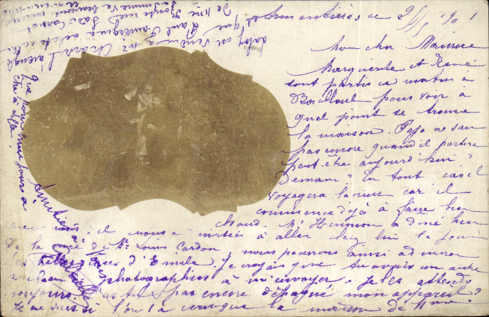 CARTE PHOTO Armentieres PERsonnages