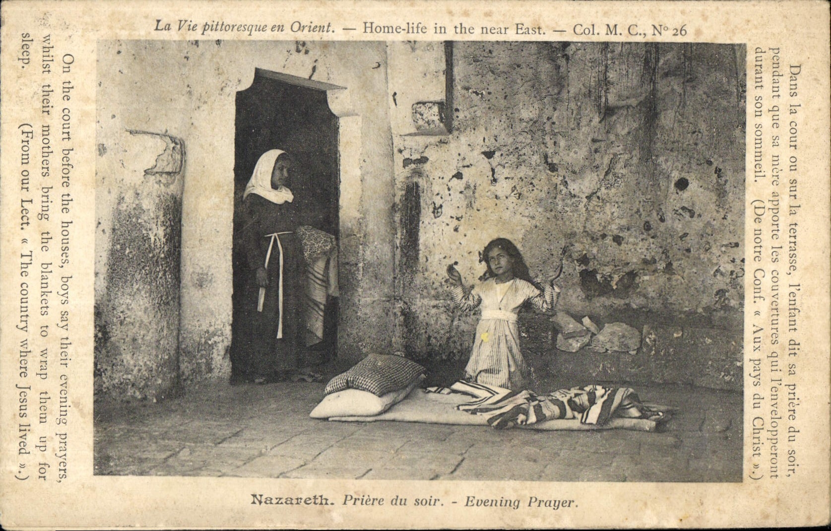 CPA Nazareth Priere du soir
