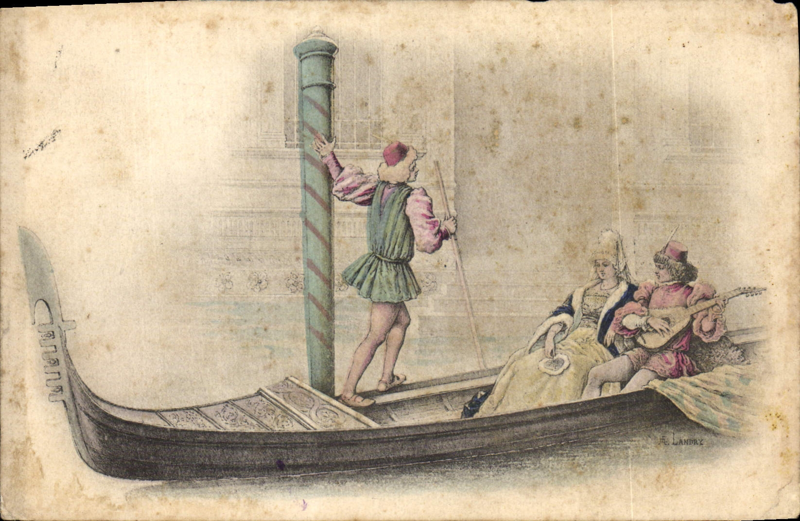 CPA Gondole a Venise