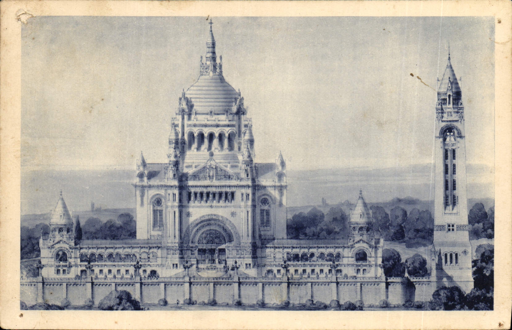 CPA La Basilique de Lisieux Vue Generale du Projet 