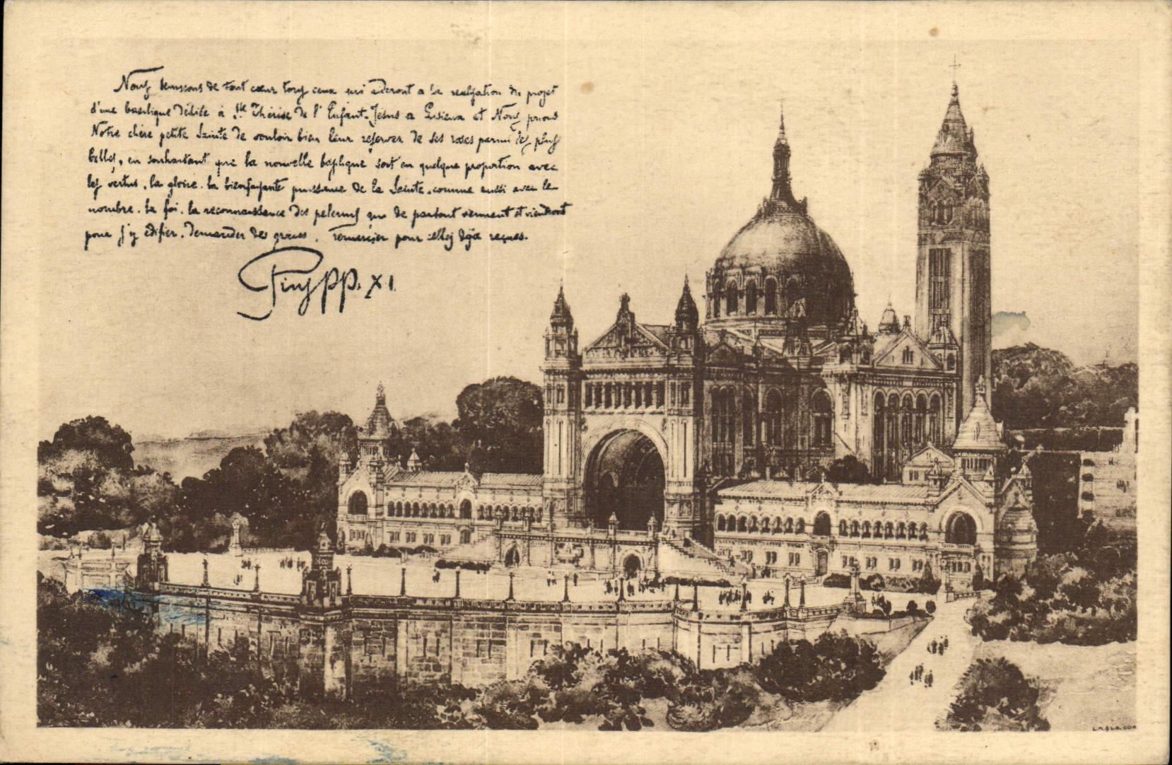 CPA Projet de la Basilique de Saint Theresse de l'Enfant Lisieux 