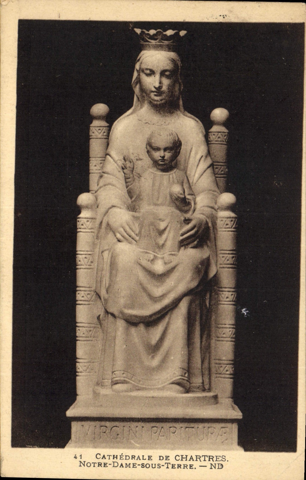 CPA Cathedrale de Chartres Notre Dame sous Terre 