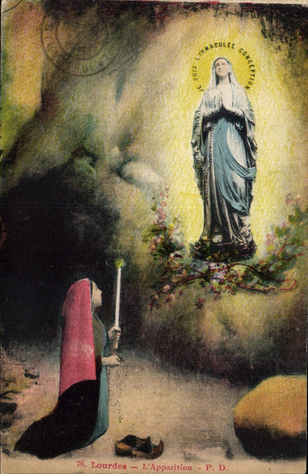 CPA Lourdes L'Apparition