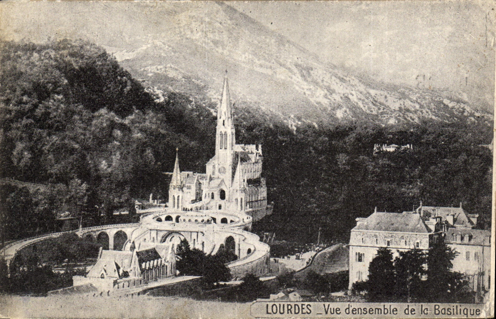 CPA Lourdes Vue desemble de la Basilique 