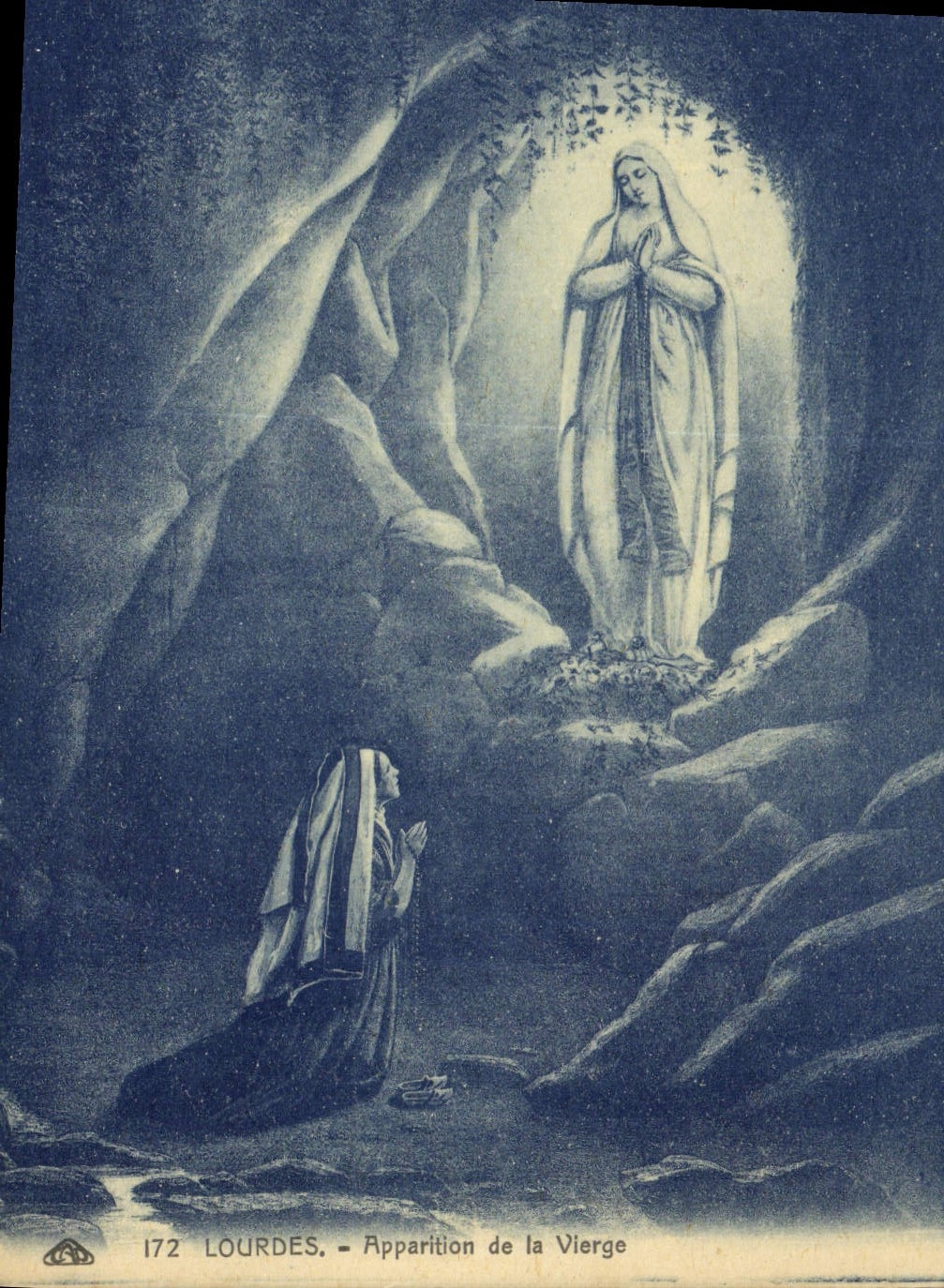 CPA Lourdes Apparition de la Vierge 
