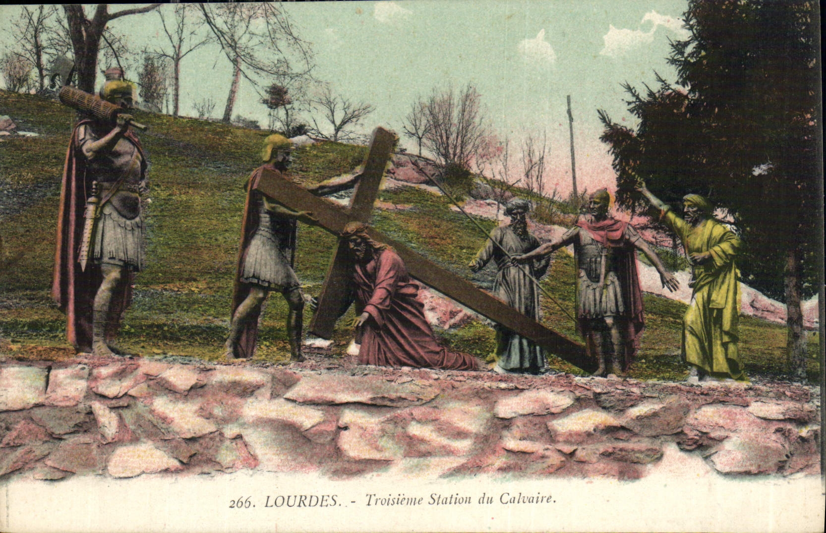CPA Lourdes Troisieme Station du Calvaire 