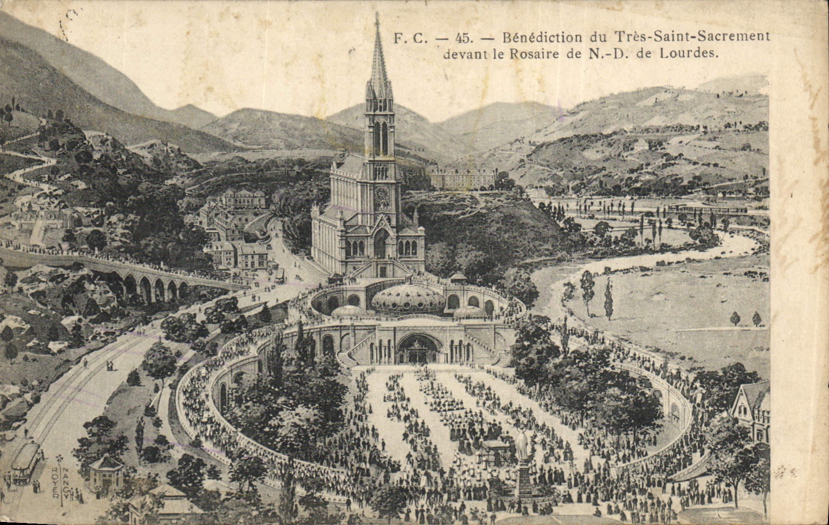 CPA Benediction du Tres Saint Sacrement devant le Rosaire 