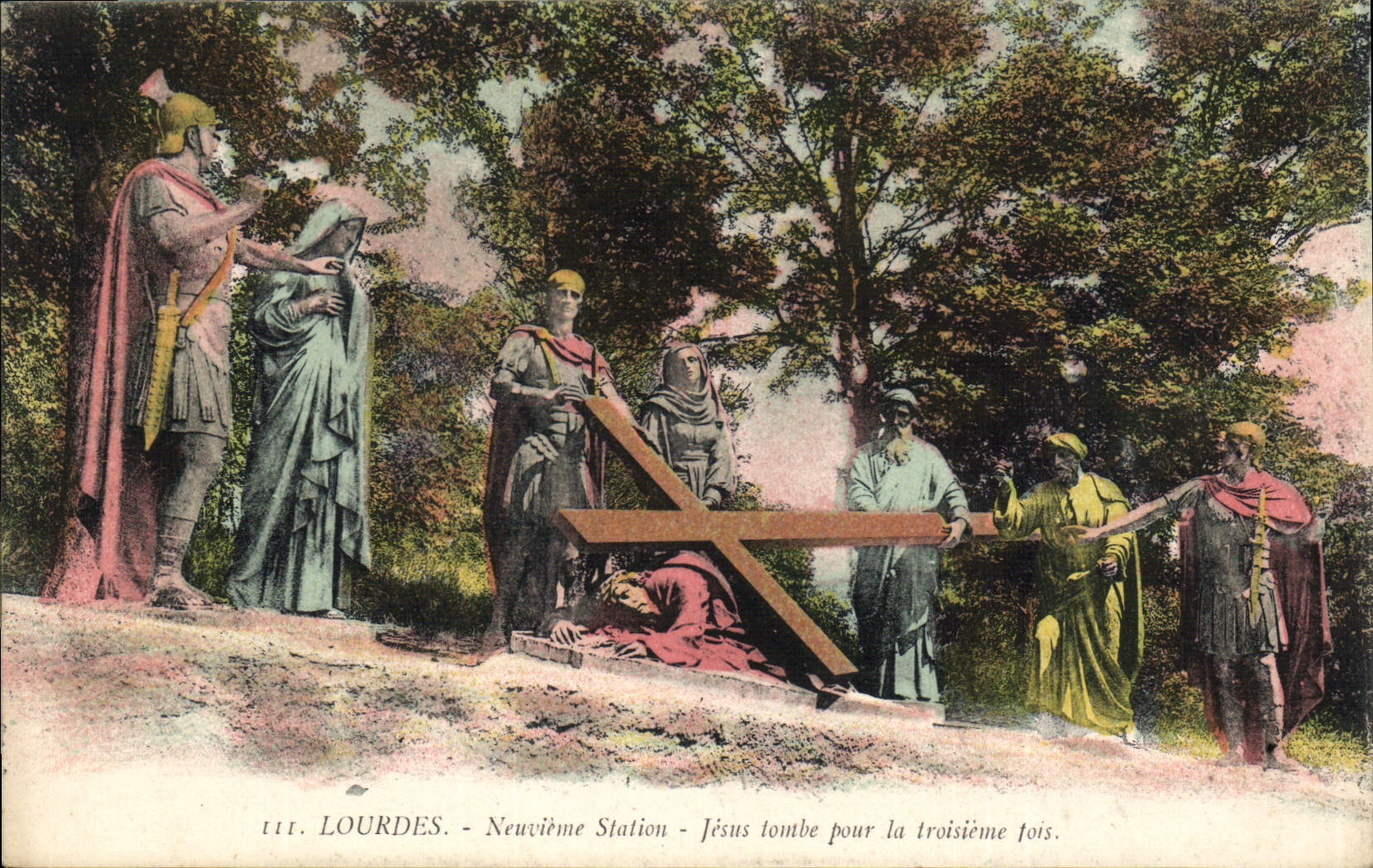 CPA Lourdes Neauvieme Station 