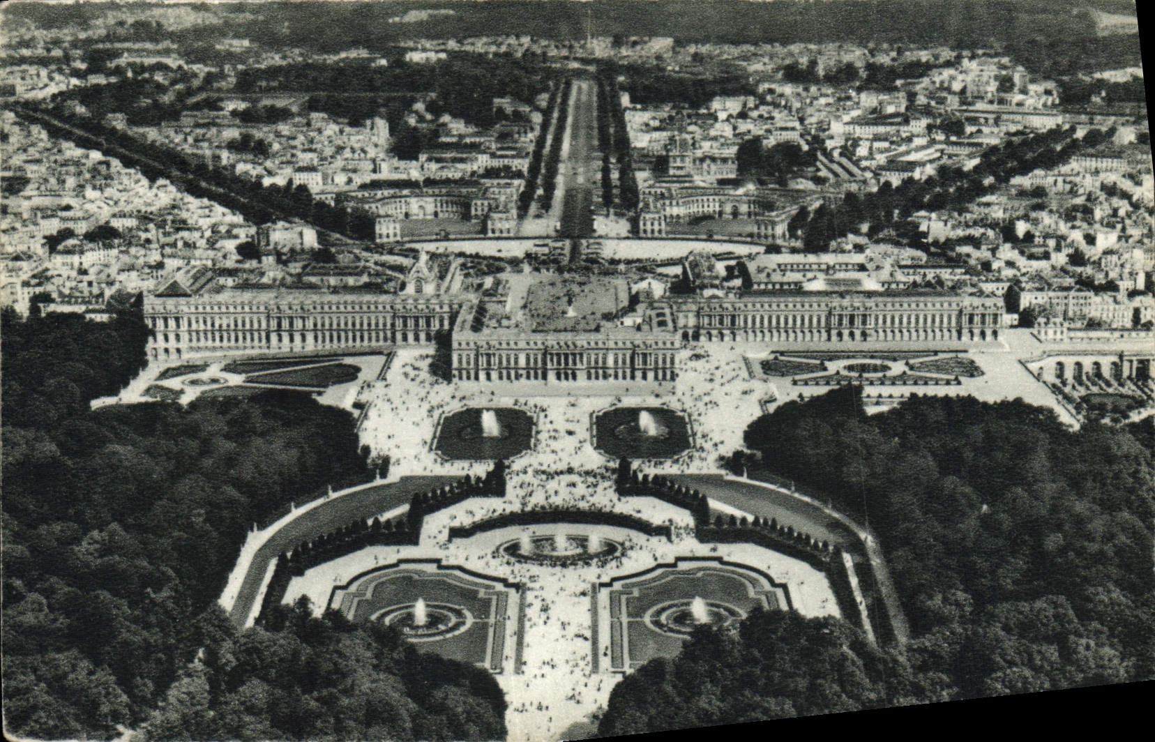 CPA Le Chateau de Versailles vu d'un Avion Air France 
