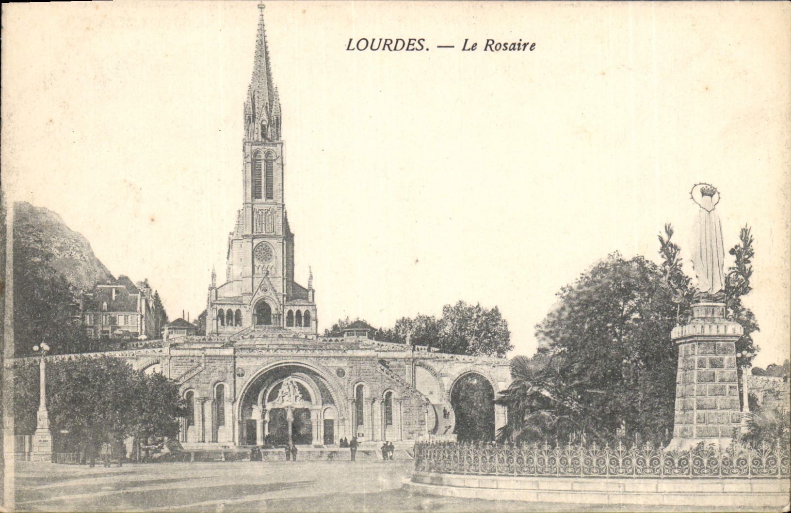 CPA Lourdes Le Rosaire 
