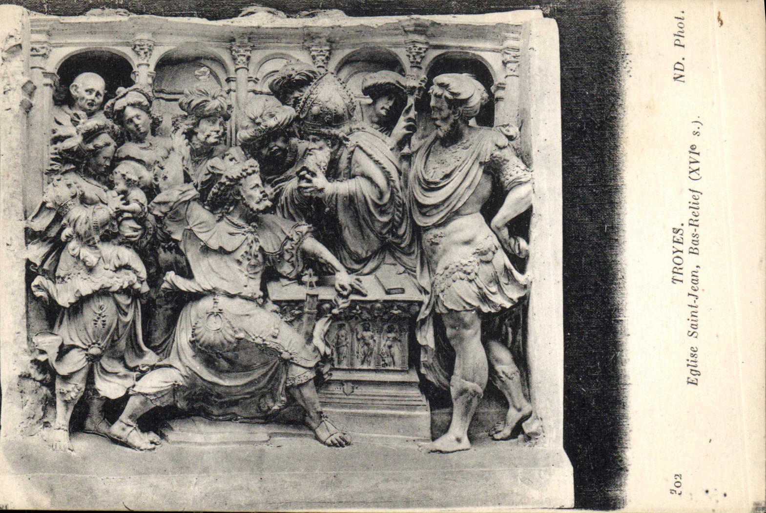 CPA Troyes Eglise Saint Jean Bas Relief 
